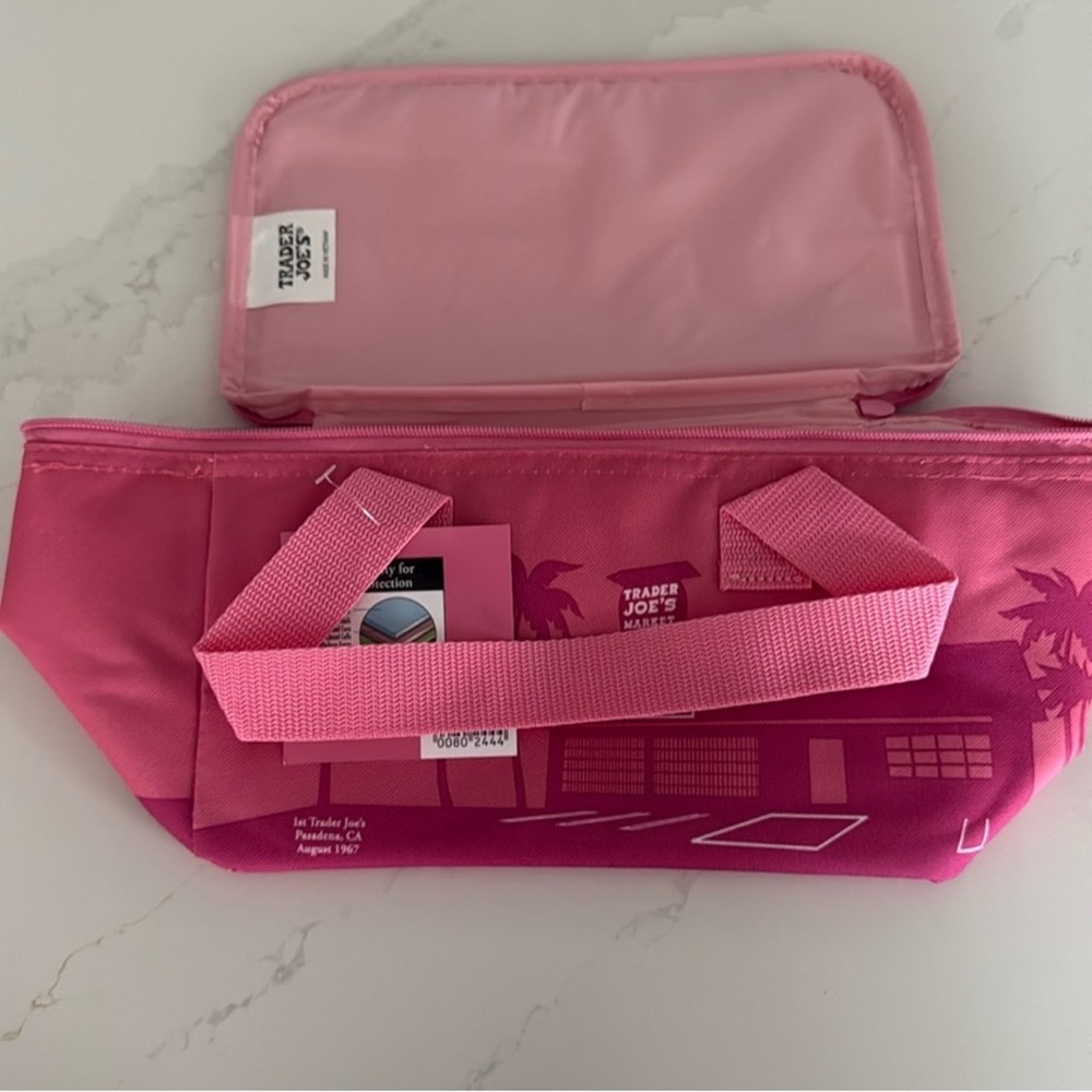 Pink Trader Joe's Insulated Bag